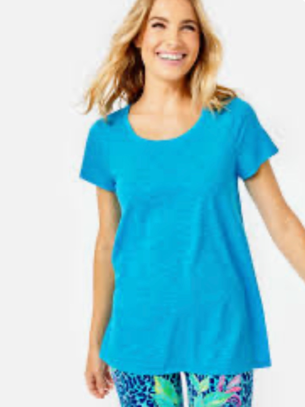 Lilly Pulitzer Etta Scoopneck Top Size XL